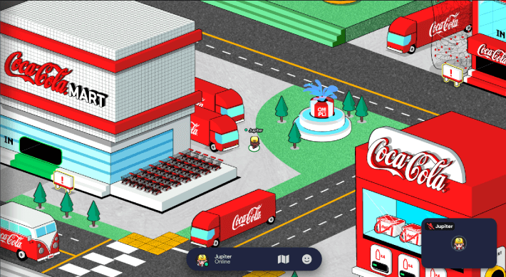 ใช้ Gather.town เป็น Brand Space ผ่าน Coca-Cola Wonderful Island โดย Coca-Cola ประเทศเกาหลี