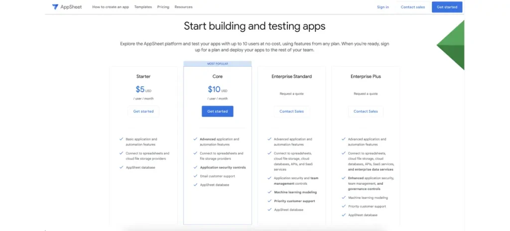 เพิ่มความเร็วในการโหลดข้อมูลด้วยการซื้อ AppSheet Core Plan ขึ้นไป