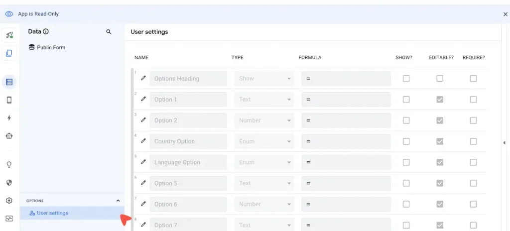 ใช้ USERSETTINGS ในการบันทึกการตั้งค่าการใช้งาน