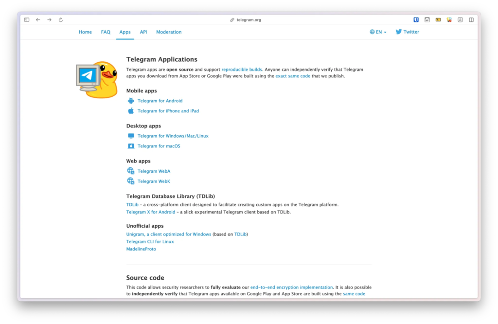 กรณีที่ไม่อยากลงโปรแกรมเพิ่มเติม (ใช้งานผ่าน Web Browser) ทาง Telegram มี Web apps ให้ โดยเข้าไปที่ https://web.telegram.org/k/ (แนะนำให้สมัครสมาชิกให้เรียบร้อยก่อนใช้งานผ่าน Web apps)