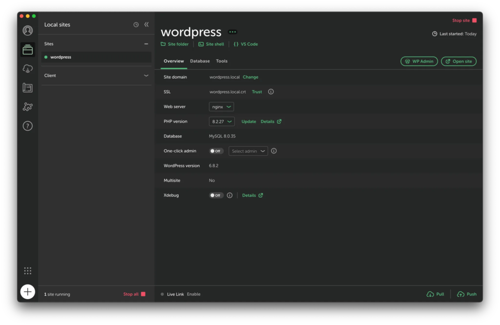 ตัวอย่าง WordPress Project