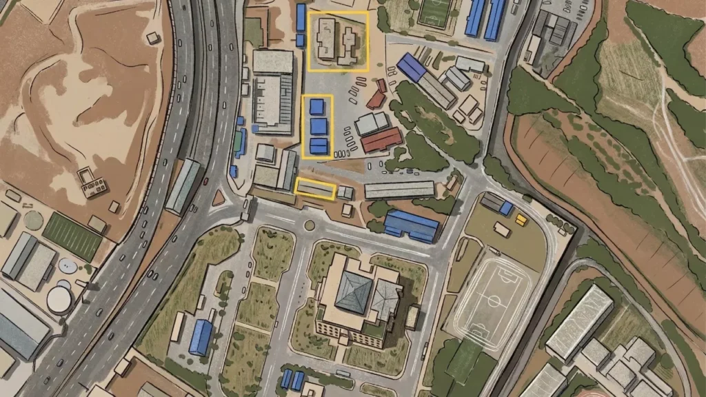 ภาพถ่าย Google Map ที่น่าจะเป็นโรงงานเสริมสมรรถนะยูเรเนียมนาทานซ์ (Natanz Fuel Enrichment Plant)