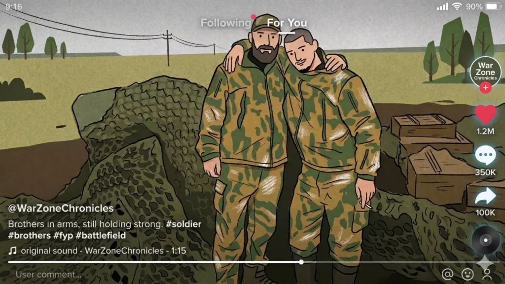 ภาพถ่ายทหารโพส TikTok